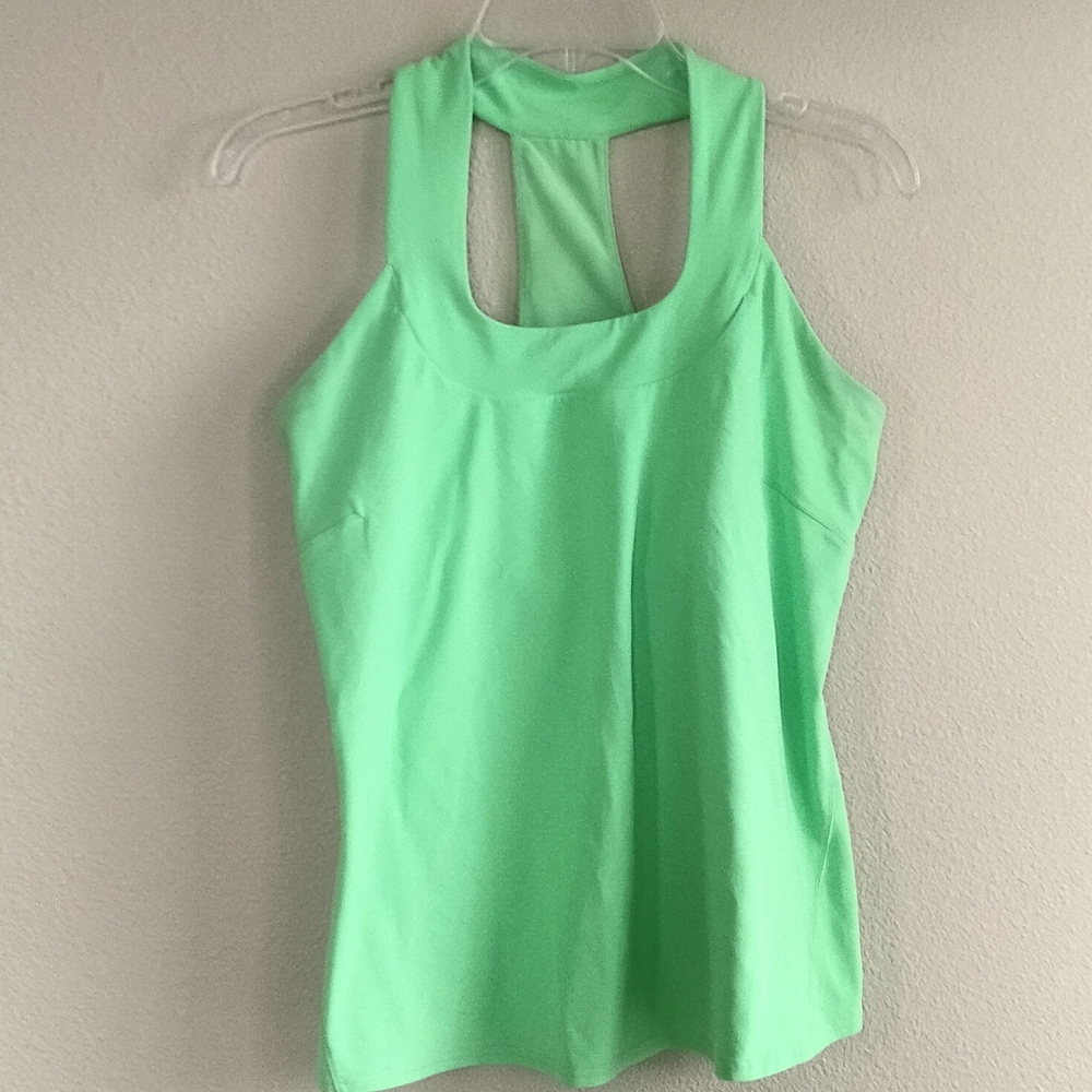 Lululemon Size 10 Women's Green Sleeveless Top Halter / Racerback